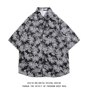 Men's Retro Hong Kong Style Short Sleeve Printed Shirt