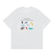 Pattern Short Sleeve Casual Loose