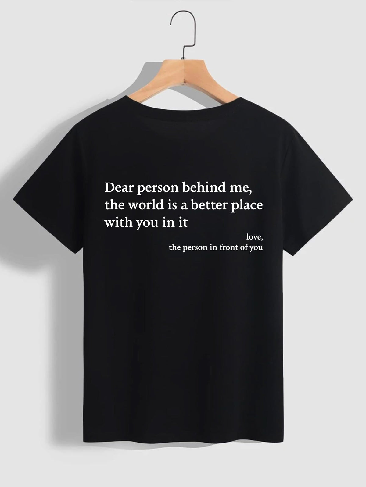 Plain Letter Jacket Round Neck Short Sleeve