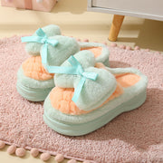 High Heel Cotton Slippers Women's Winter Thick Bottom Poop Feeling Indoor