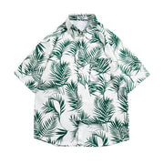 Men's Retro Hong Kong Style Short Sleeve Printed Shirt