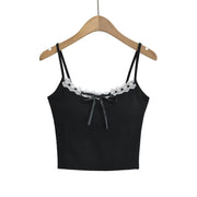 Dopamine Hot Girl With Chest Pad Lace Lace Strap Camisole