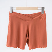 Summer Anti-exposure Belly Support Summer Thin Leggings Shorts Low Waist Plus Size
