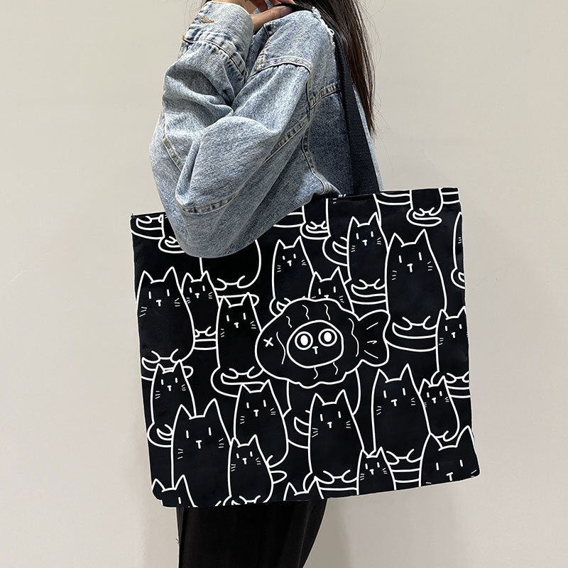 Women's Creative Printed High-capacity Crossbody Bag