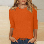 Women's Top Round Neck 34 Sleeves