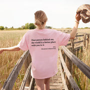 Plain Letter Jacket Round Neck Short Sleeve