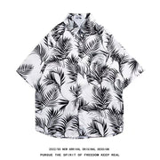 Men's Retro Hong Kong Style Short Sleeve Printed Shirt