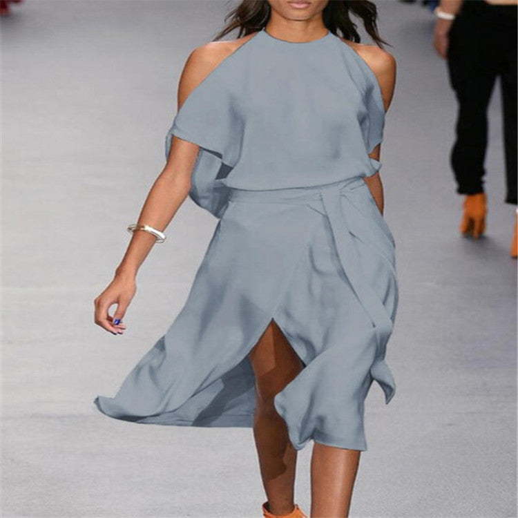 Sleeveless Split Multicolor Long Dress