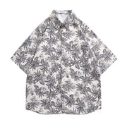 Men's Retro Hong Kong Style Short Sleeve Printed Shirt