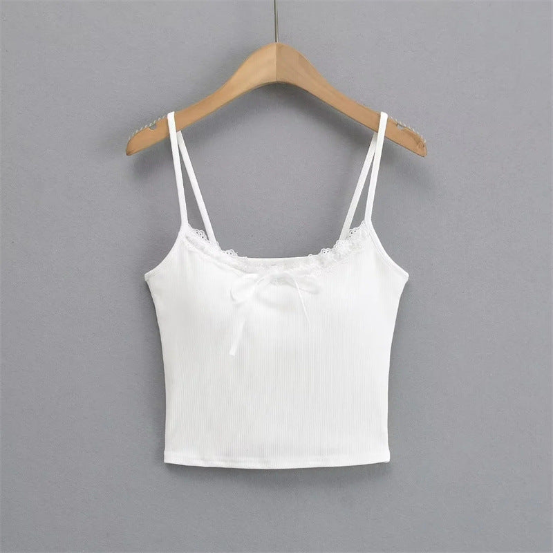Dopamine Hot Girl With Chest Pad Lace Lace Strap Camisole