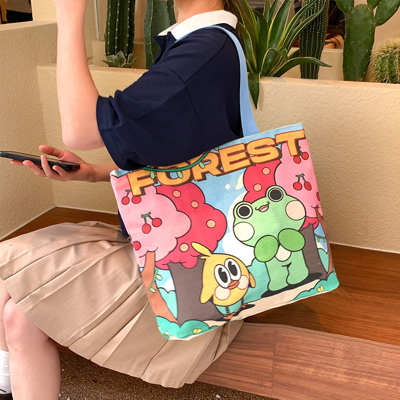 Women's Creative Printed High-capacity Crossbody Bag