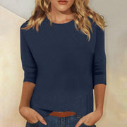 Women's Top Round Neck 34 Sleeves