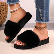 Women's Plus Size Round Head Thick Bottom Home Slippers