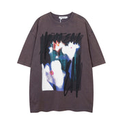 Abstract Pattern Printed Short Sleeve