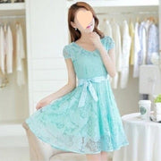 Korean Style Lace Chiffon Waist Slimming Line Skirt