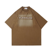 Inkjet Letter Patch Embroidered T-shirt
