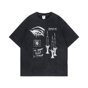 Abstract Dark Spider Web Short Sleeve