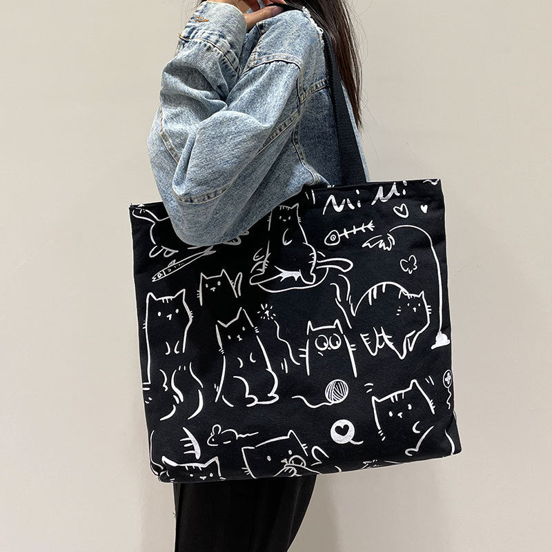 Women's Creative Printed High-capacity Crossbody Bag