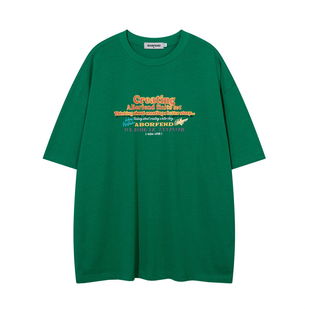 American Letter Print Short-sleeve