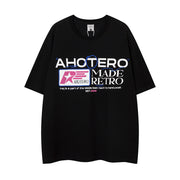 High Street American Letter Printed T-shirt Short Sleeve