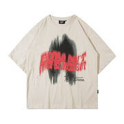Letter Abstract Pattern Short Sleeve