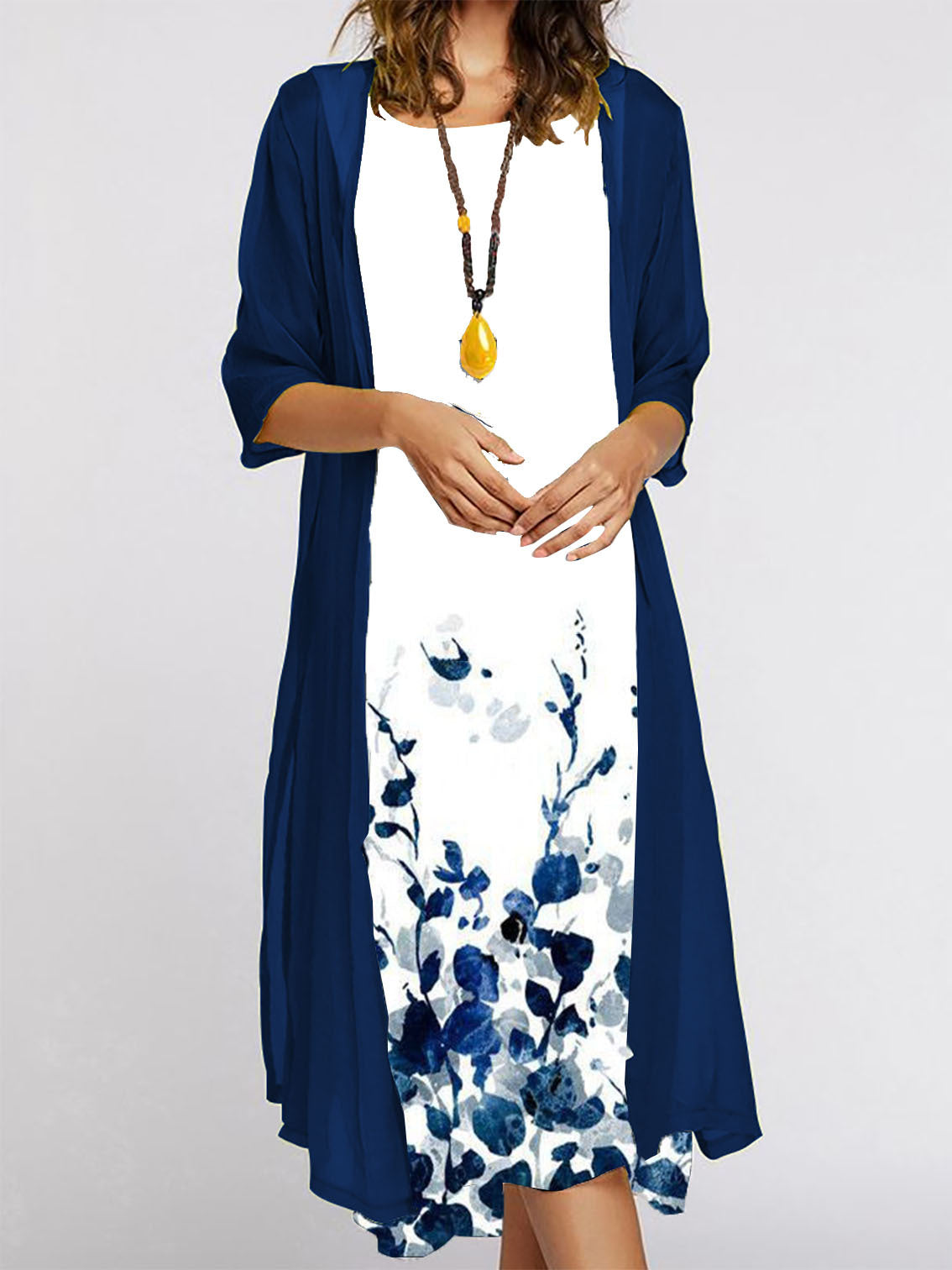 Women's Fashion Printed Vest Dress Suit