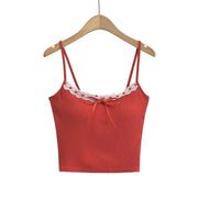 Dopamine Hot Girl With Chest Pad Lace Lace Strap Camisole