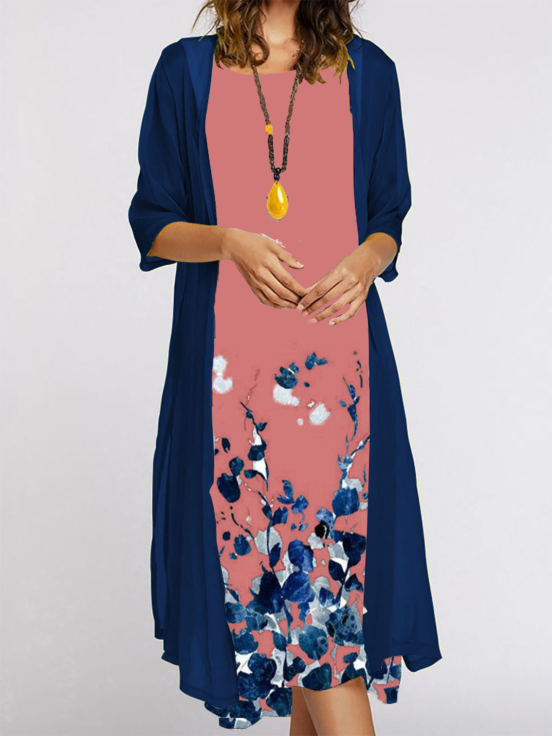 Women's Fashion Printed Vest Dress Suit