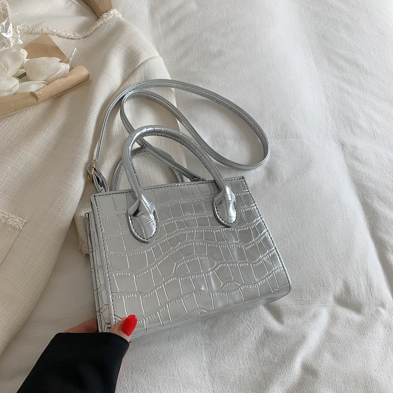 Borsa rétro a rombi da portare a mano o a spalla