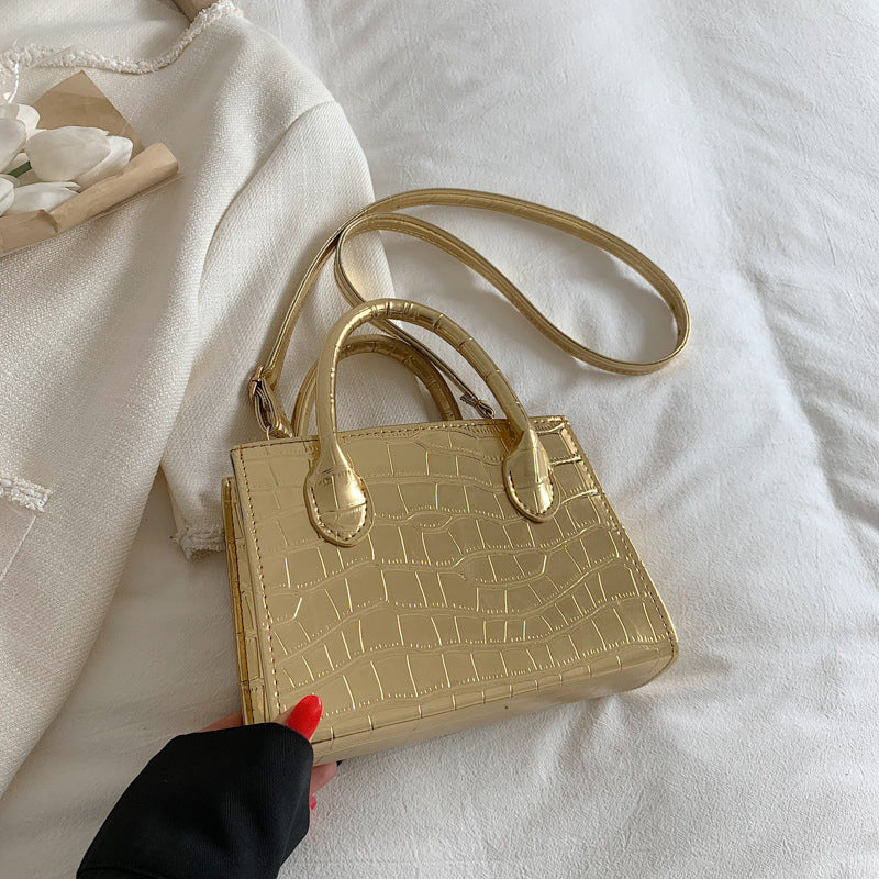 Borsa rétro a rombi da portare a mano o a spalla