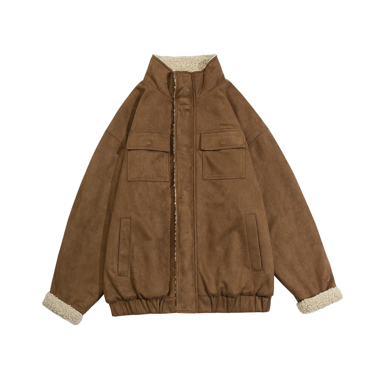 Winter Suede Lamb Wool Cotton-padded Jacket