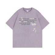 Cross Letter Print Short-sleeve