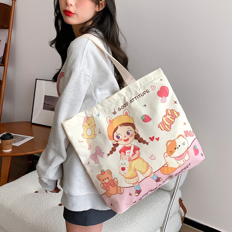 Women's Creative Printed High-capacity Crossbody Bag