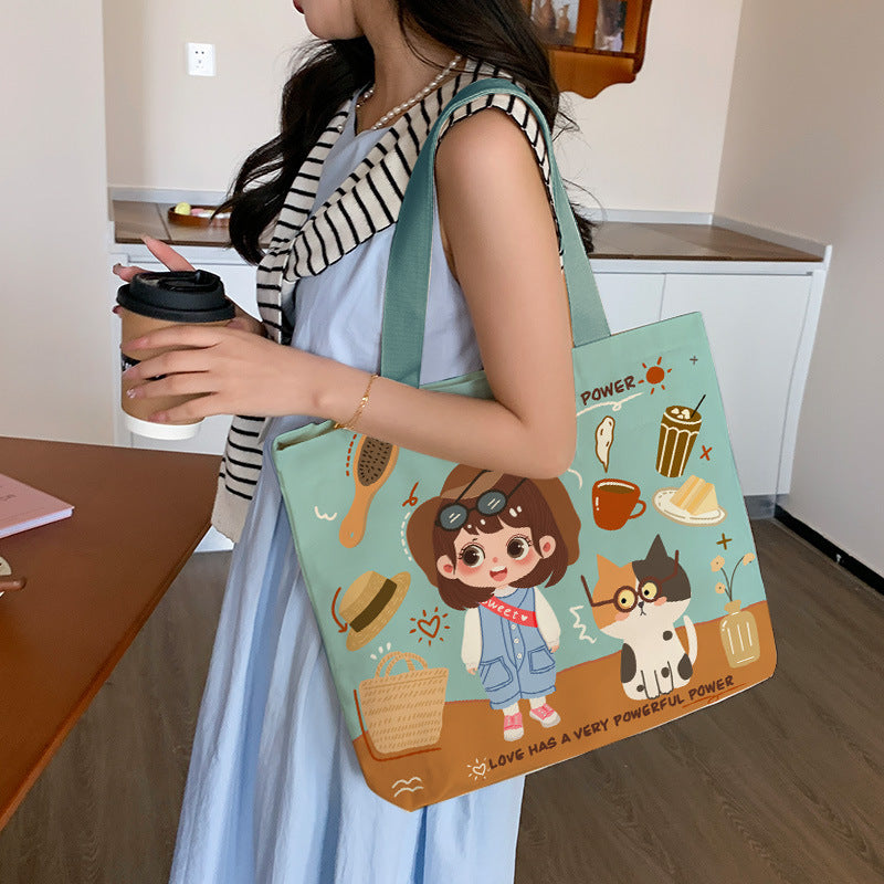Women's Creative Printed High-capacity Crossbody Bag