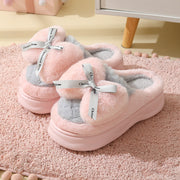High Heel Cotton Slippers Women's Winter Thick Bottom Poop Feeling Indoor