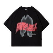 Letter Abstract Pattern Short Sleeve