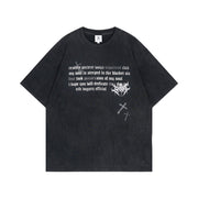 Cross Letter Print Short-sleeve