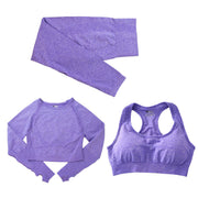 Jacquard Yoga Clothes Three-piece Quick-drying Sports Underwear