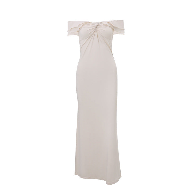 Solid Color Sheath French Dress