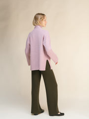 Cashmere Mix Ribbed High Neck