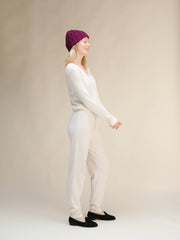 Cashmere Mix Ribbed Beanie