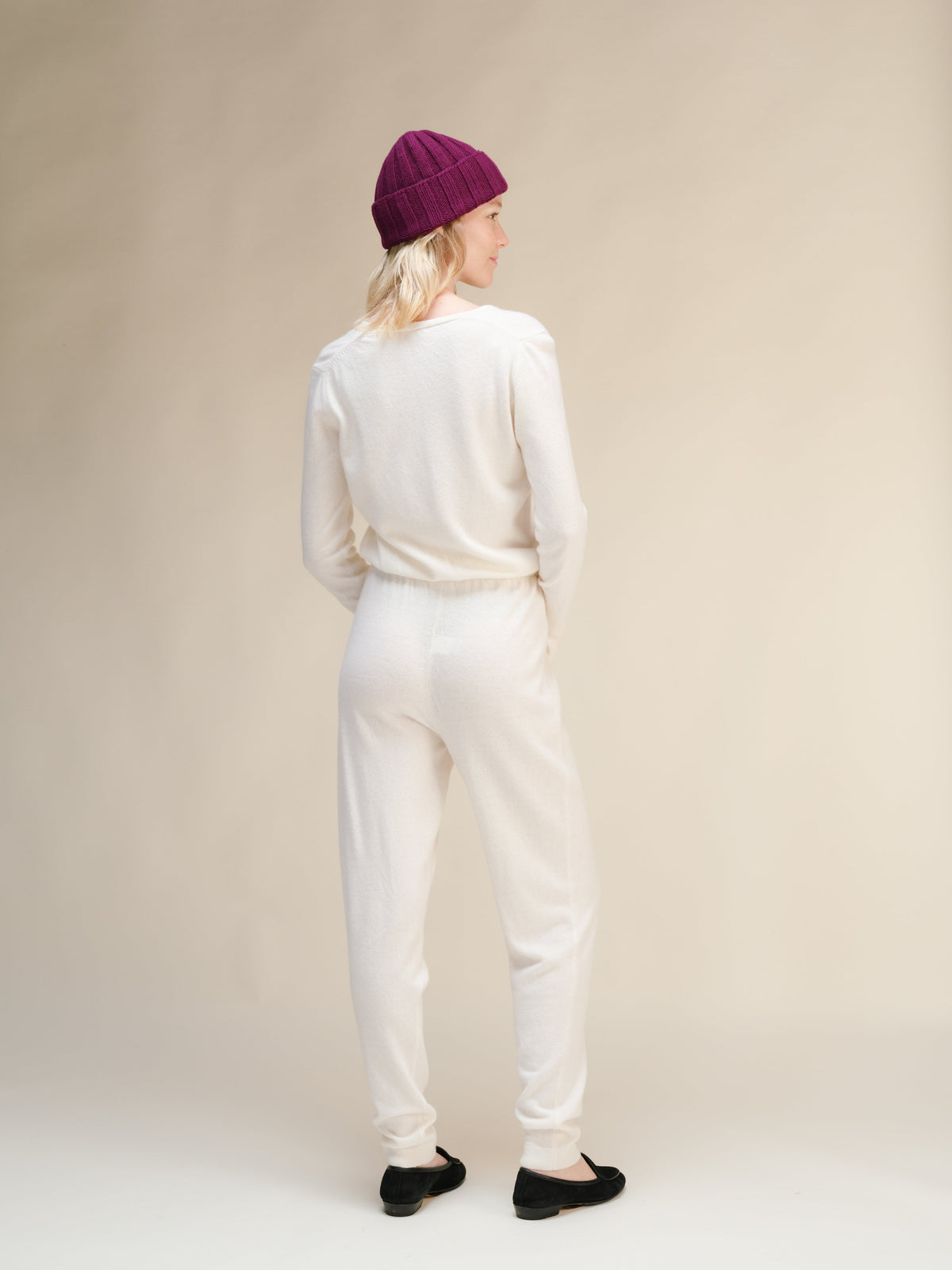 Cashmere Mix Ribbed Beanie