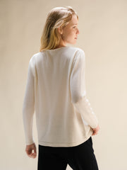 Cashmere Mix Curl Crewneck