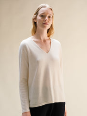 Cashmere Mix Relaxed V-Neck Sweater