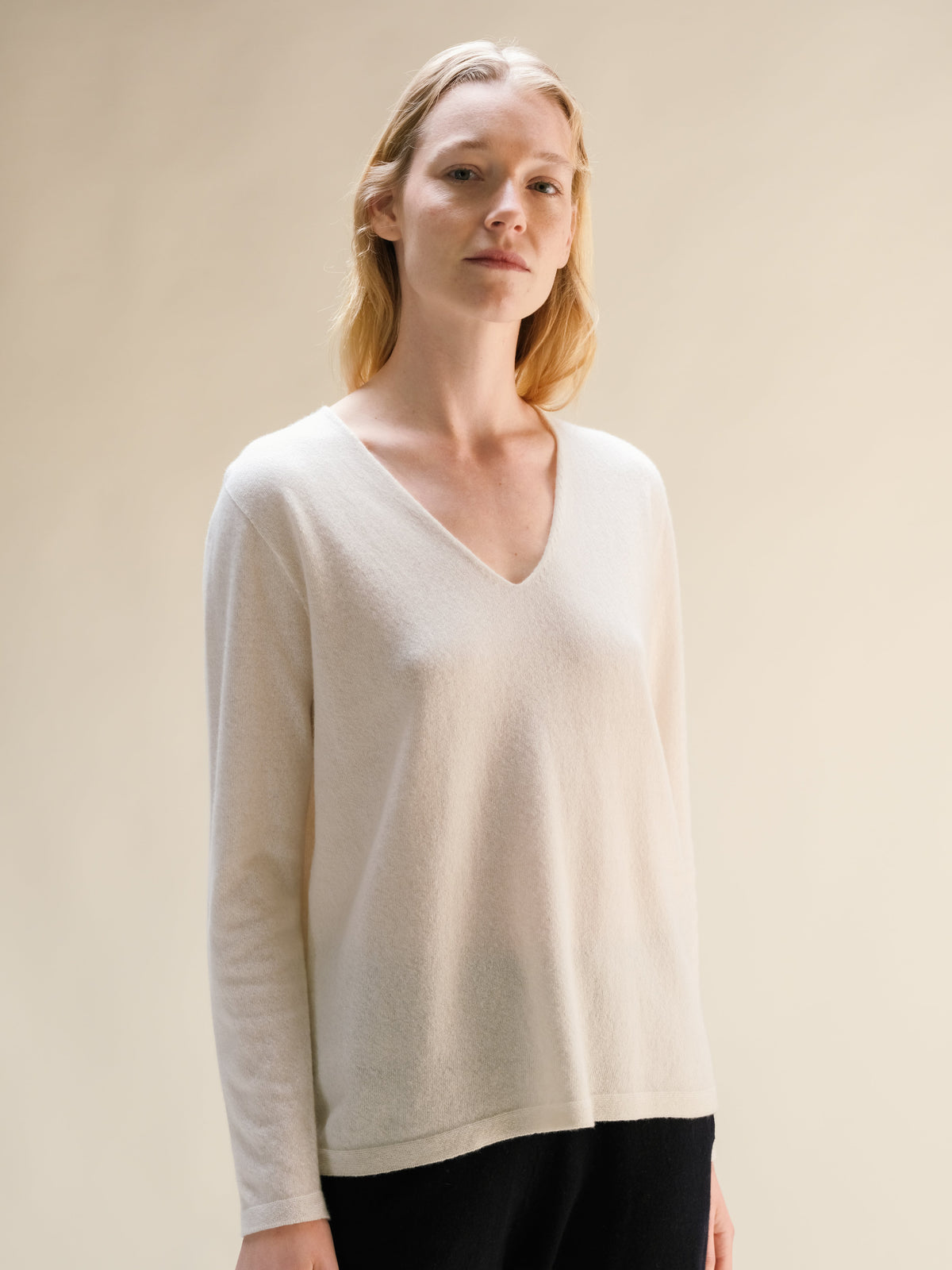 Cashmere Mix Relaxed V-Neck Sweater