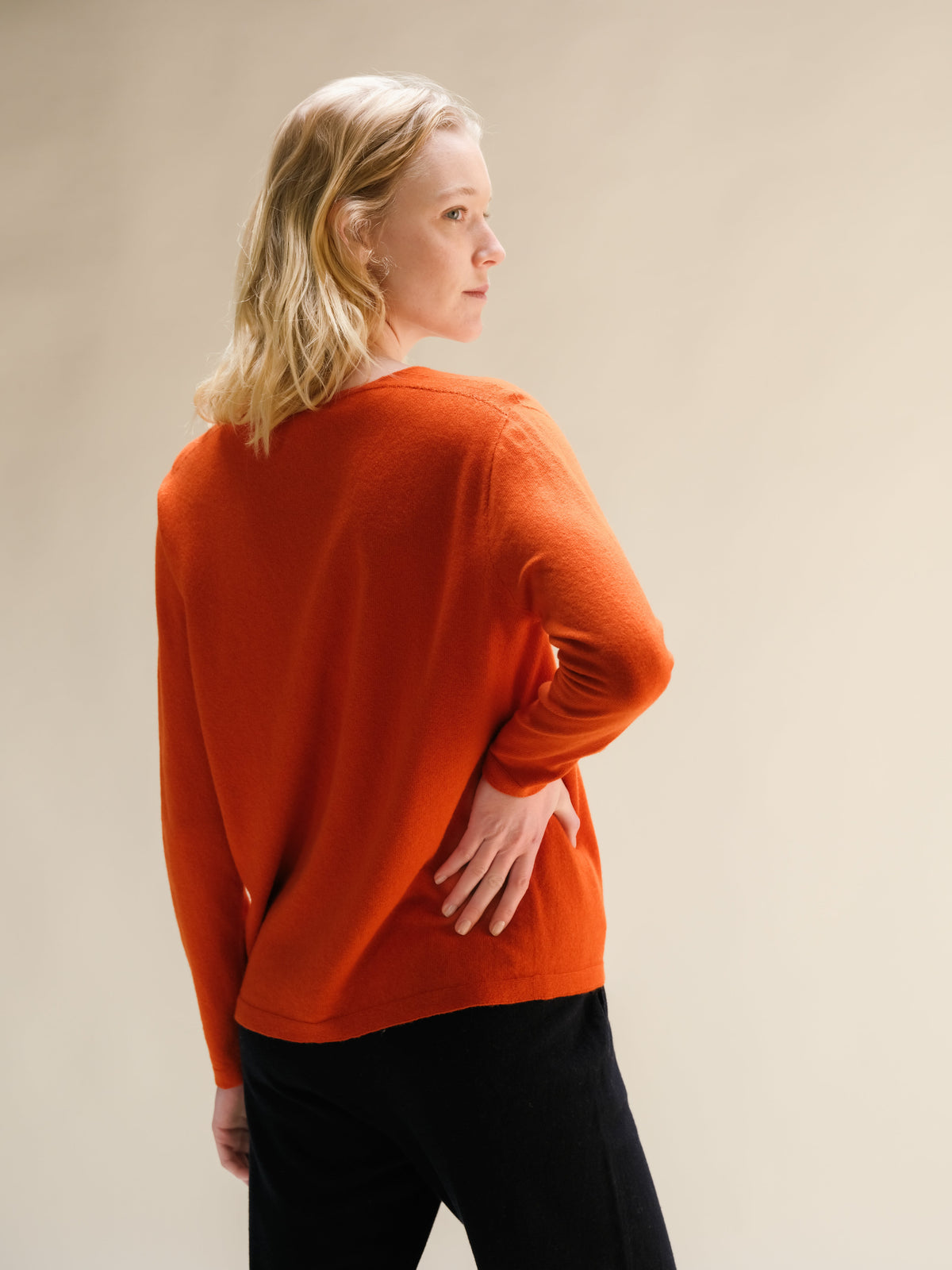Cashmere Mix Relaxed V-Neck Sweater