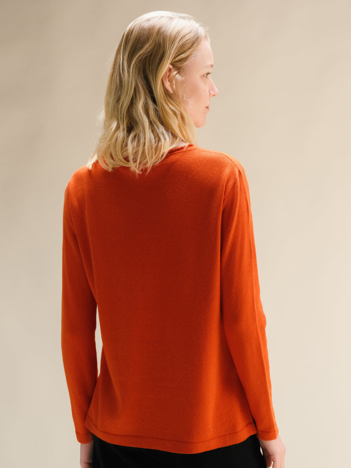 Cashmere Mix Curl Crewneck