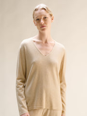 Cashmere Mix Relaxed V-Neck Sweater