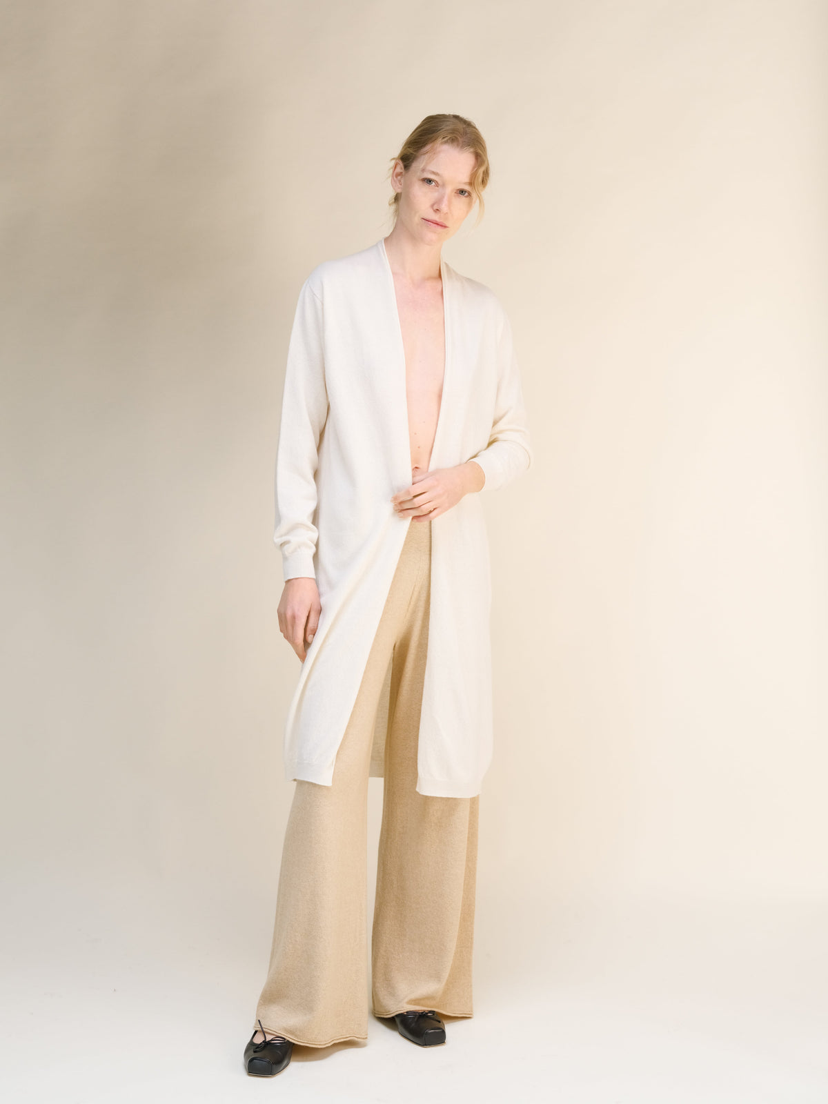 Cashmere Mix Long Cardigan