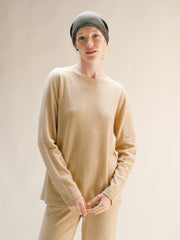 Cashmere Mix Curl Crewneck